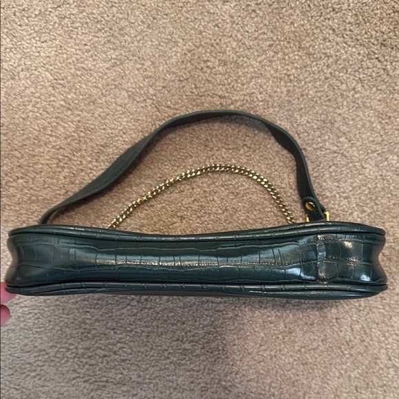 JW PEI Green and Gold Textured Shoulder Bag - Picture 3 of 10